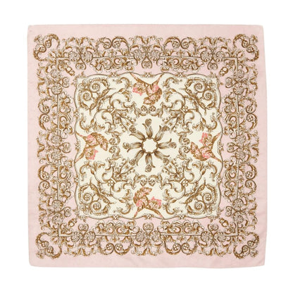 Foulard carré de soie 70 - Rosée Baroque-Maison Berettini