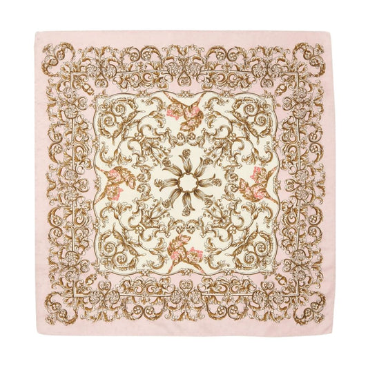 Foulard carré de soie 70 - Rosée Baroque-Maison Berettini