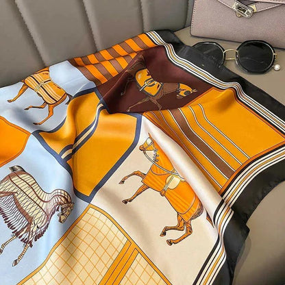 Foulard carré de soie 70 - Tradition Équestre-Maison Berettini