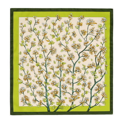 Foulard carré de soie -Fleurs Printanières-Maison Berettini